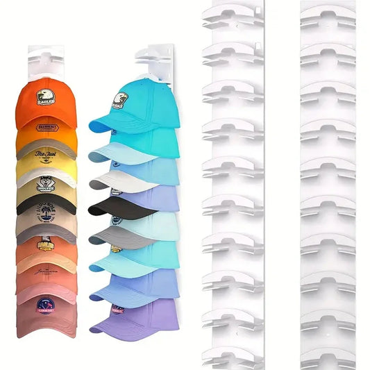 10Grids Wall Mounted Hat Organizer Space Saving Baseball Cap Storage Rack Multifunctional Closet Hanger Home Decoration