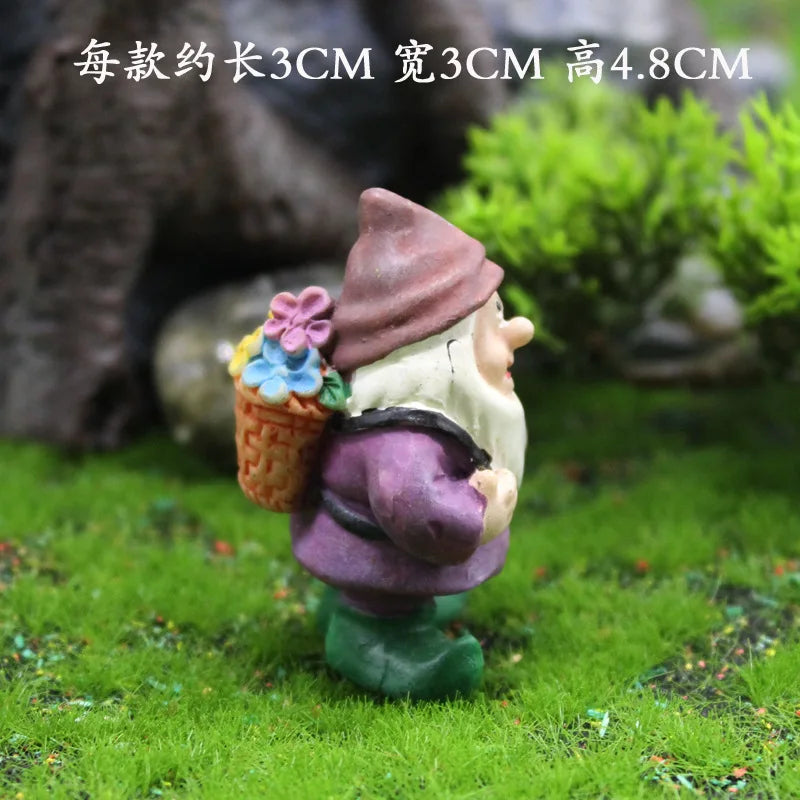 Moss micro landscape decorations garden dwarf ornaments cross-border resin crafts Christmas dwarf elf
