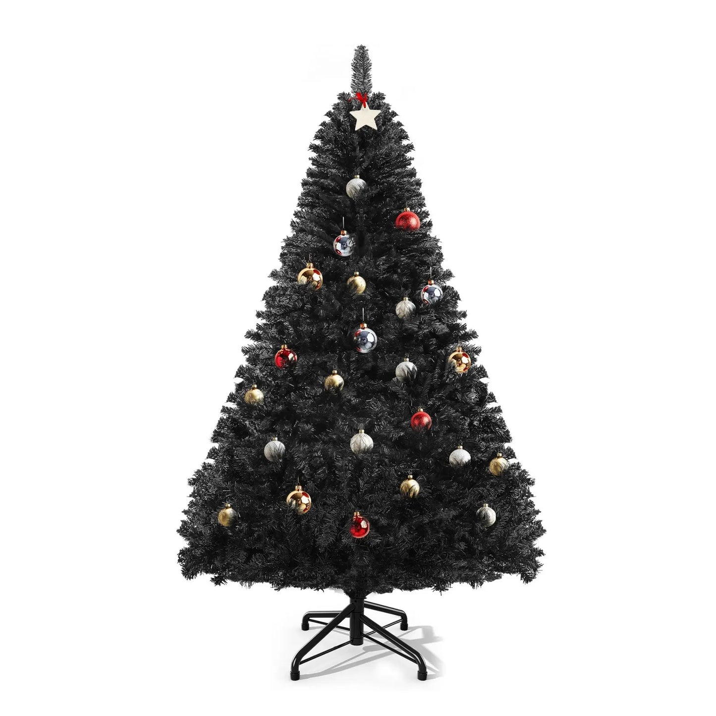 7.5ft Artificial Halloween Pine Tree 1258 Branch Tips Metal Hinges&Foldable Base