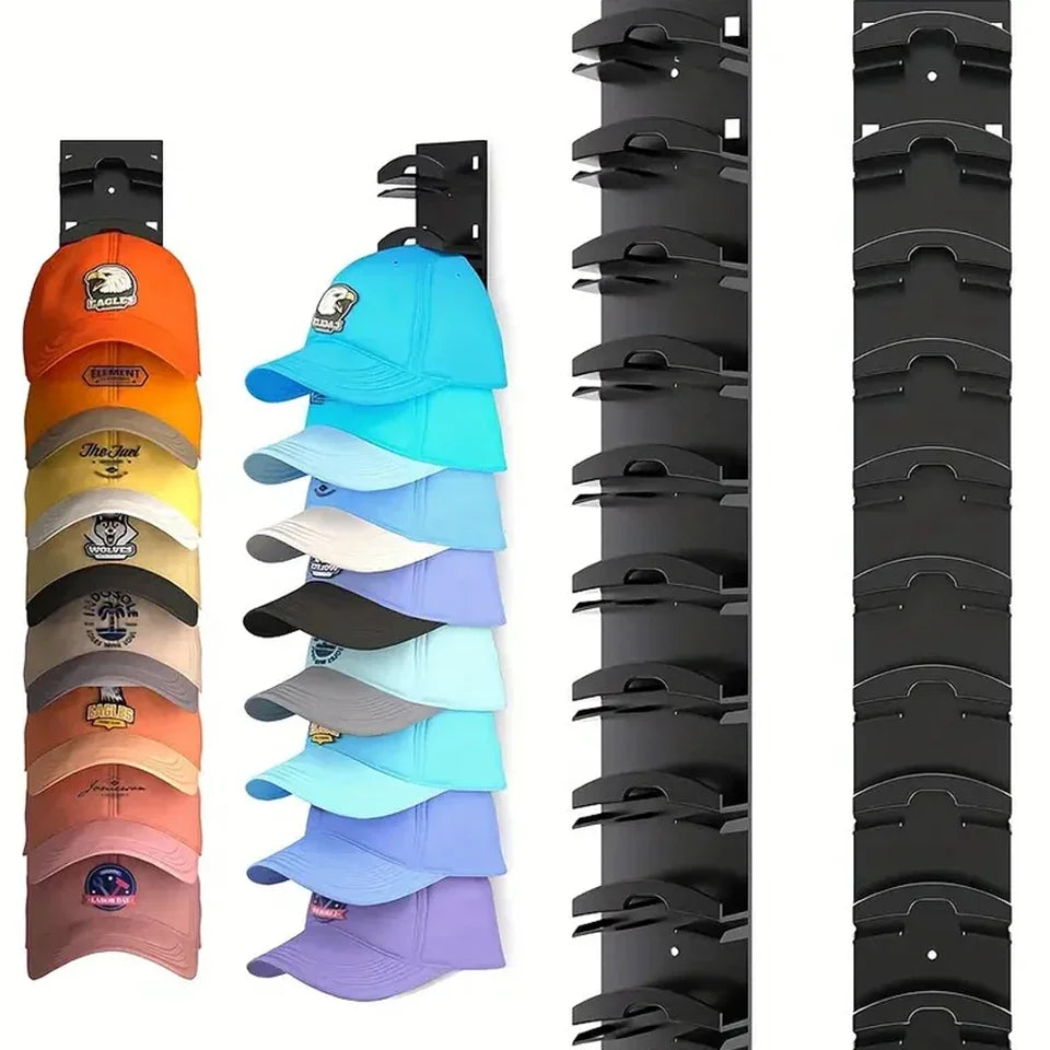 10Grids Wall Mounted Hat Organizer Space Saving Baseball Cap Storage Rack Multifunctional Closet Hanger Home Decoration