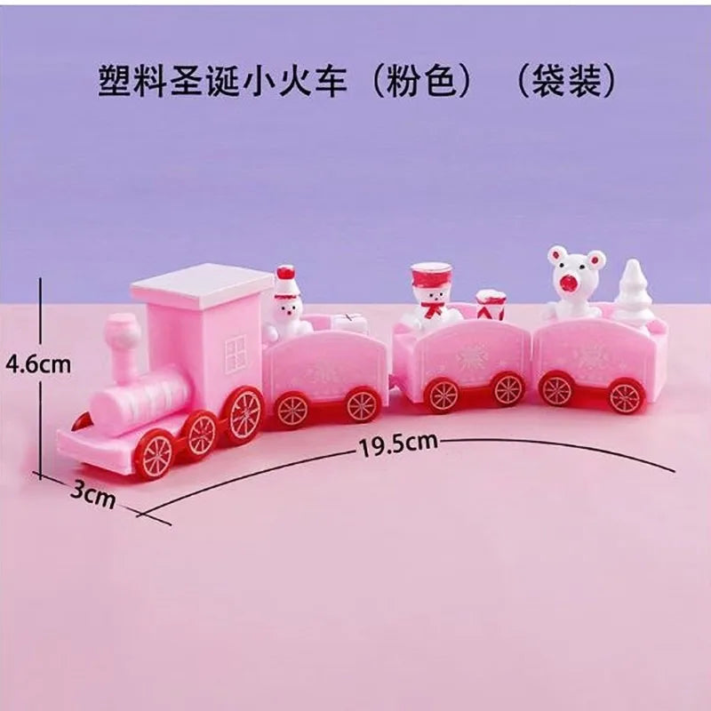 Cartoon Chirstmas Small Train Santa Claus Snowman Noel Gift Trian Merry Christmas Decor 2025 Happy New Year 2026